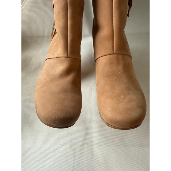 NWT Women’s Sam Edelman Tall Leather Fringe Boots Camel size 6.5 Taylan - Picture 6 of 15